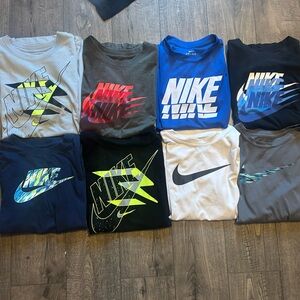 Nike Black and Gray Short Sleeve Tees Casual Athletic Wear